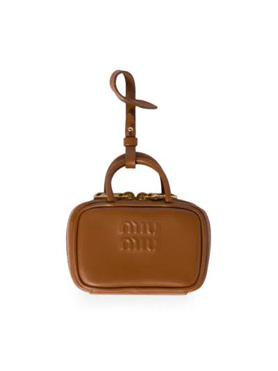 Miu Miu Women's Leather Trick Mini Bag In Green