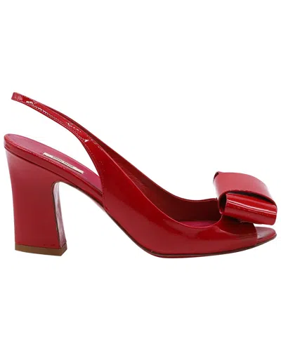 Miu Miu Women's Leather Vernice Slingback Heel (authentic Pre-loved) In Red