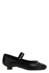 Miu Miu Ballerinas Mit Logo-intarsie In Black