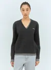 Miu Miu Women Logo Emboidery Sweater In Brown