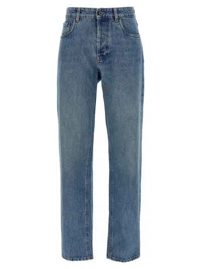Miu Miu Women Logo Embroidery Jeans In Blue