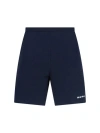 Miu Miu Women Logo Jogger Shorts In Blue