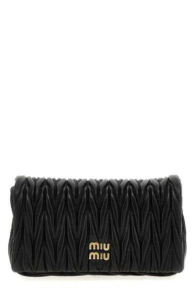 Miu Miu Black Leather Mini Shoulder Bag