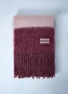 Miu Miu Women Logo Motif Scarf In Multi
