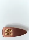 Miu Miu Women Logo Plaque Satin Hair Clip