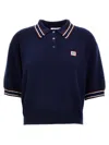 Miu Miu Wool And Cashmere Polo Sweater In Blue