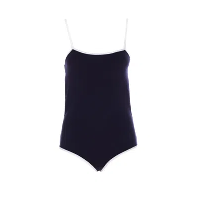 Miu Miu Women Logo Swimwear In Blue