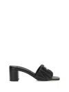 Miu Miu Women Black Nappa Leather Mules