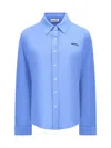 Miu Miu Pointed Collar Cotton Piquet Shirt In Multi