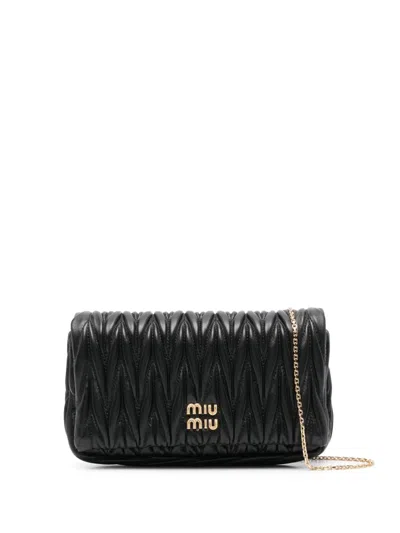 Miu Miu Mini Matelassé Leather Shoulder Bag In Multicolor
