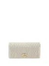 Miu Miu Miu Crystal Matelassé Shoulder Bag In White