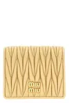 Miu Miu Women Matelassé Wallet In Cream