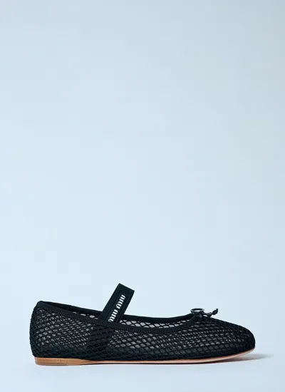 Miu Miu Women Mesh Ballerina Flats