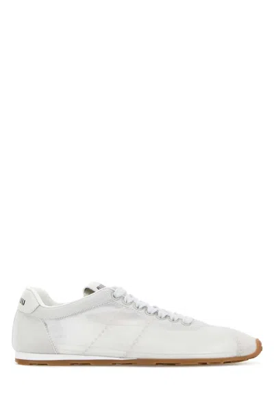 Miu Miu Women's Mesh Sneaker In White