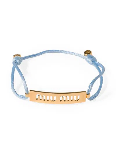 Miu Miu Women's Metal And Cord Bracelet In Multi