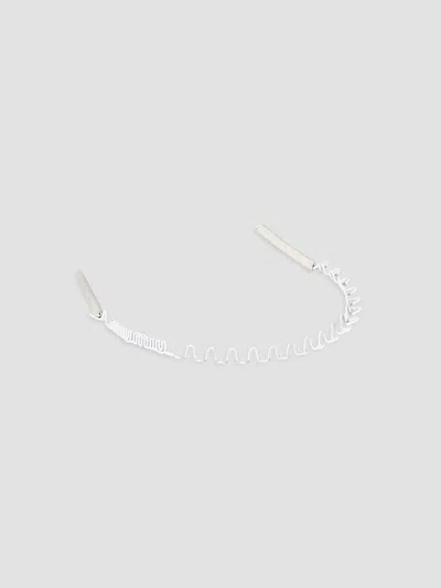 Miu Miu Women's Metal And Leather Headband In Beige