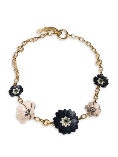 Miu Miu Women's Metal And Pearl Necklace In Pink