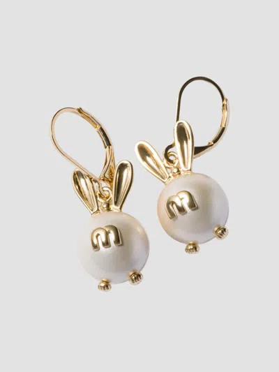 Miu Miu Women's Metal Earrings In Gold