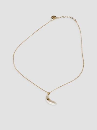 Miu Miu Women's Metal Necklace With Pendant In Gold