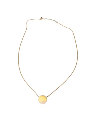Miu Miu Women's Metal Necklace In Yellow