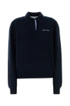 Miu Miu Cashmere Polo Sweater In Blue