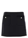 Miu Miu Midnight Blue Wool Mini Skirt