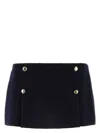 Miu Miu Women's Midnight Wool Blend Mini Skirt