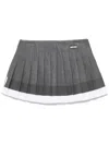 Miu Miu Women Pleated Mini Skirt In Multicolor