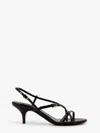 Miu Miu Miumiu Women Patent Leather Sandals With Buckles In Black