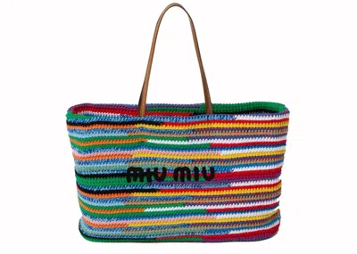 Pre-owned Miu Miu Women's  Crochet Tote Bag