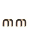 Miu Miu Enameled Earrings In Gold