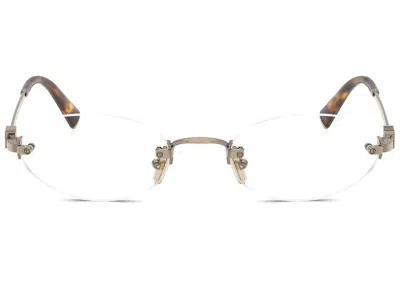 Pre-owned Miu Miu Women's  Frameless Optical Glasses In Silver/clear (0mu 53wv 1bc1o1)