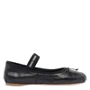 Miu Miu Satin Ballet Flats In Black
