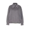 Miu Miu Cashmere Blend Jacket With Classic Collar In Gray