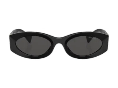 Pre-owned Miu Miu Women's  Miu Glimpse Sunglasses In Black (0mu 11ws 1ab5s0)