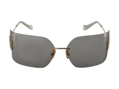 Pre-owned Miu Miu Women's  Runway Sunglasses In Light Gray (0mu 54ys 5ak30b)