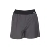 Miu Miu Elastic Waist Shorts In Gray