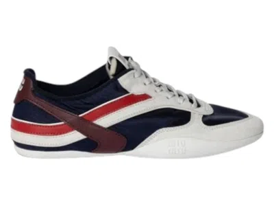 Pre-owned Miu Miu Women's  Technical Sneakers In Baltic Blue/amaranth