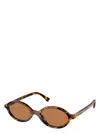 Miu Miu Tortoiseshell-effect Oval-frame Sunglasses In Havana