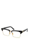Miu Miu Womens Black Mu 11xv Rectangular-frame Metal Optical Glasses In Black