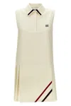 Miu Miu Mini Mohair Canvas Dress In In White