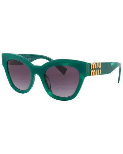 Miu Miu Women's Mu 01ys 51mm Sunglasses In Green