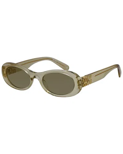 Miu Miu Women's Mu06zs 50mm Sunglasses In Green