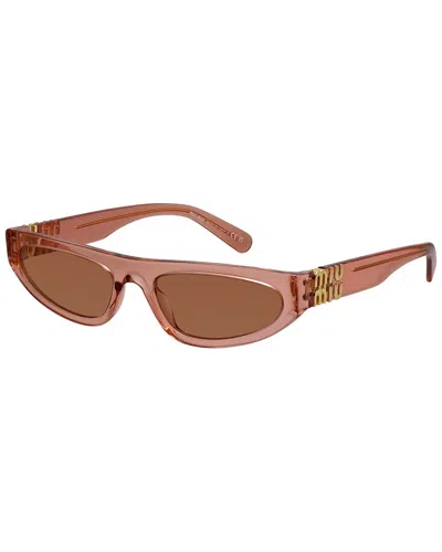 Miu Miu Women's Mu07zs 56mm Sunglasses In Brown