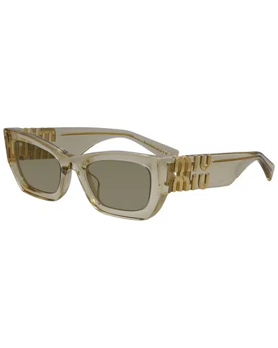 Miu Miu Women's Mu09ws 53mm Sunglasses In Green