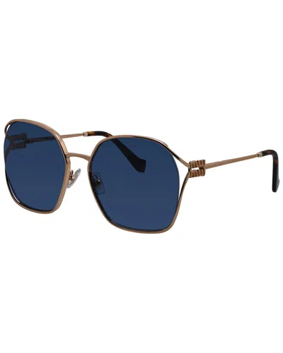 Miu Miu Women's Mu52ws 60mm Sunglasses In Gold