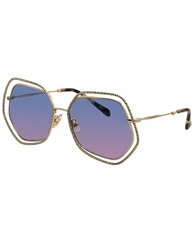Miu Miu Women's Mu58vs 60mm Sunglasses In Blue