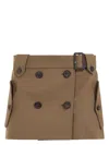 Miu Miu Mud Gabardine Mini Skirt