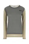 Miu Miu Women Multicolor Cotton T-shirt In Gray