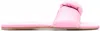 Miu Miu Luxurious Nappa Leather Sandals In Begonia